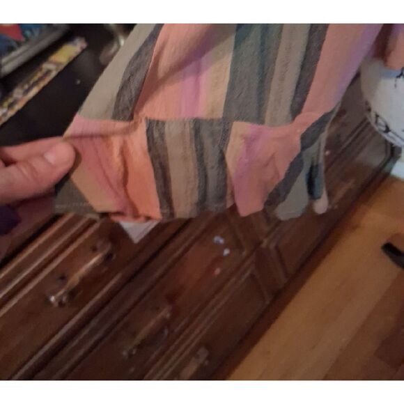 AEO Striped Tie-Front Blouse XS - Picture 3 of 7